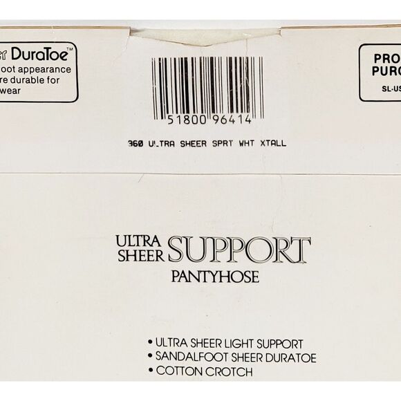 4 Simply Great Pantyhose Extra Tall White 960/ Sandalfoot Ultra Sheer Support. - Picture 12 of 12